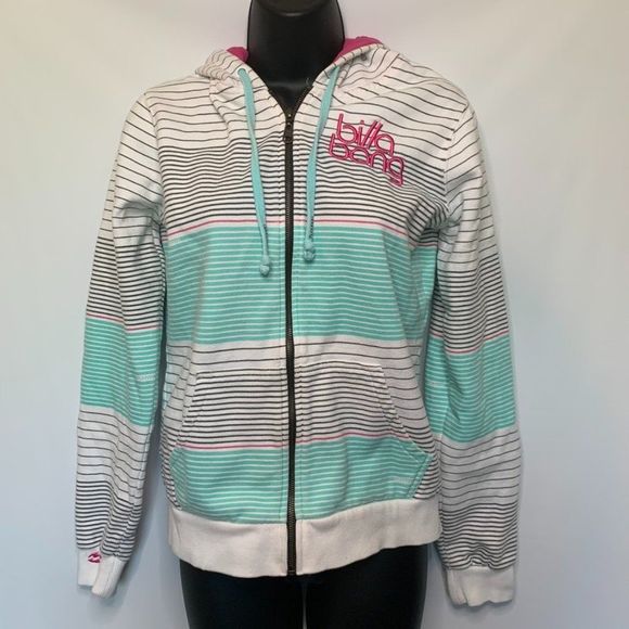 Billa Bong Striped Full Zipper Hoodie - Picture 1 of 9